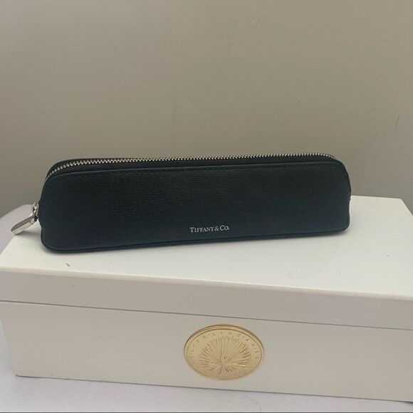 Tiffany & Co. Leather Pencil Case/Cosmetic Bag NEW - Picture 2 of 12